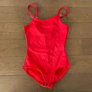 Capezio red leotard